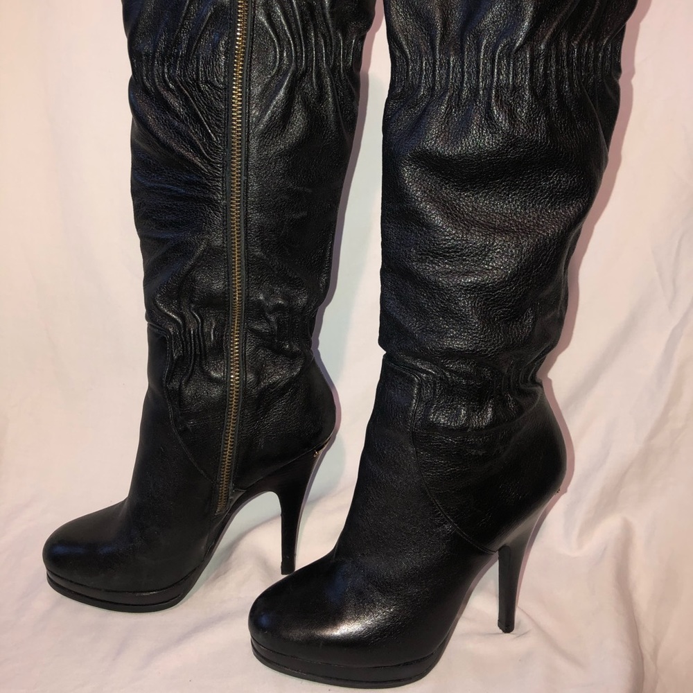 Michael Kors Women's 7.0 M Black Leather Knee High